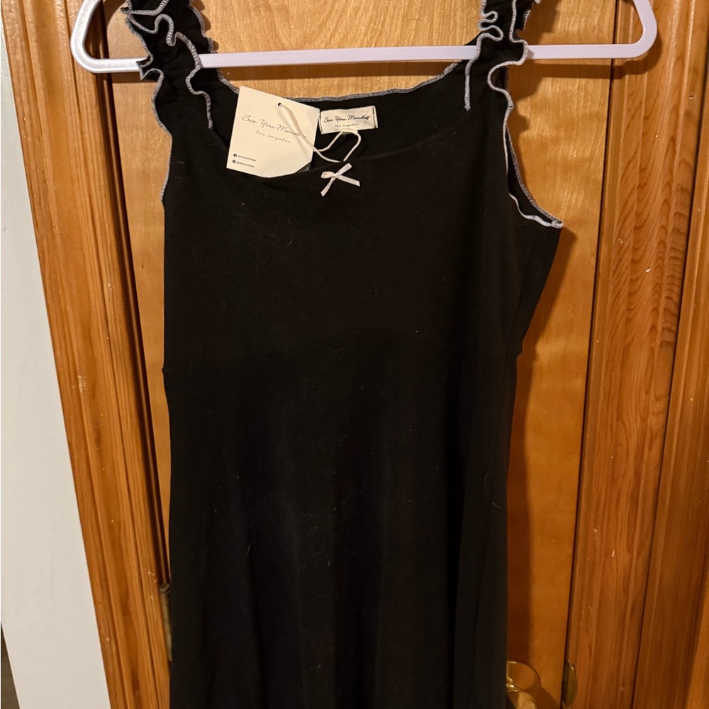 Black Sleeveless Dress See You Monday XL
